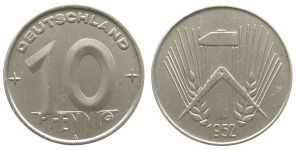 DDR - 1952 - 10 Pfennig  vz-stgl