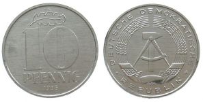 DDR - 1985 - 10 Pfennig  stgl