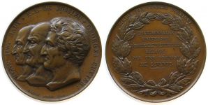 Hauy - Jussieu - Cuvier - 1843 - Medaille  vz-stgl