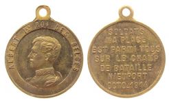 Albert I (1909-34) - Schlacht bei Nieuport - 1914 - tragbare Medaille  vz