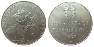 Rapperswil - Rosenstadt - 1967 - Medaille  vz
