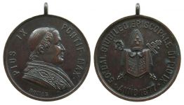 Pius IX (1846-1878) - 1877 - tragbare Medaille  vz