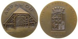 Arpajon (Département Essonne) - auf die Kunstaustellung - 1955 - Medaille  vz