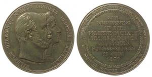 Wilhelm I (1797-1888) und Augusta - auf die Goldene Hochzeit - 1879 - Medaille  vz