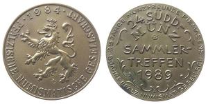 Pirmasens - 24. Süddeutsche Münzsammlertreffen - 1989 - Medaille  vz