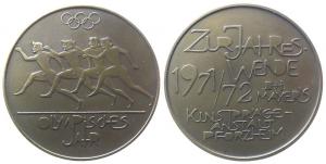 Olympisches Jahr - zur Jahreswende - 1971/72 - Medaille  vz
