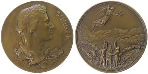 Schiller Friedrich von (1759-1805) - auf seinen 100. Todestag - o.J. - Medaille  vz+