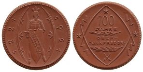 Obercunnersdorf 700 Jahre - 1921 - Medaille  vz