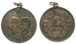 Wilhelm II und Franz Josef II - o.J. - tragbare Medaille  ss-vz