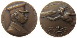 Zeppelin Ferdinand Graf von - auf die Amerikafahrt des LZ 126 - 1924 - Medaille  vz-stgl