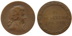 Amadeus Mozart (1756-1791) - 1931 - Medaille  vz