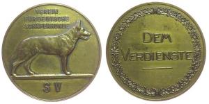 Verein für Deutsche Schäferhunde - dem Verdienste - o.J. - Medaille  vz