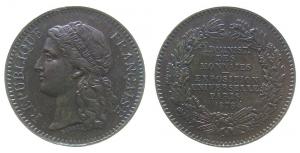 Paris - auf die Weltausstellung - 1878 - Medaille  vz