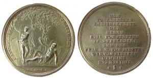 Stetten Paul A. - auf die Goldene Hochzeit mit seiner Gatttin E.M. - 1805 - Medaille  ss+