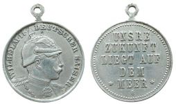 Wilhelm II (1888-1918) - o.J. - tragbare Medaille  ss