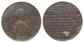 Friedrich II. (1740-1786) - Satire auf die fränkischen Städte - 1759 - Medaille  gutes schön