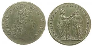 Louis XV. (1715-1774) - auf die Einnahme von Fontarabie - o.J. - Jeton  vz