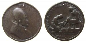 Innozenz XI (1676-1689) - auf die Fußwaschung - 1690 - Medaille  sge