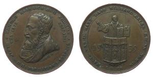 Leipzig - auf 300 Jahre Einführung der Reformation - 1839 - Medaille  ss