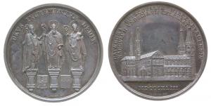 Würzburg Bistum - auf die 1000-Jahrfeier - 1843 - Medaille  vz