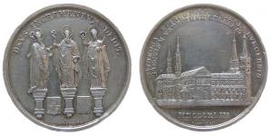 Würzburg Bistum - auf die 1000-Jahrfeier - 1843 - Medaille  ss