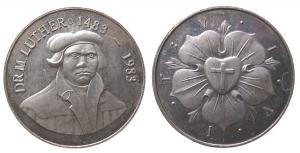 Luther Martin (1483 -1546) - auf seinen 500. Geburtstag - o.J. (1983) - Medaille  vz