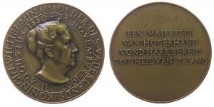 Wilhelmina (1880-1962) - auf Ihren Tod - 1962 - Medaille  vz
