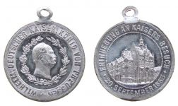 Wilhelm I (1861-88) - 1883 - tragbare Medaille  vz