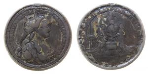 Katharina II. die Große (1762-1796) Zarin - auf die Ehe oder Taufe - o.J. - Medaille  ss