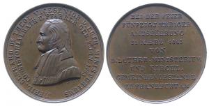 Benkard Johann Philipp (1763-1852) - auf sein 50-jähriges Dienstjubiläum - 1843 - Medaille  vz-stgl