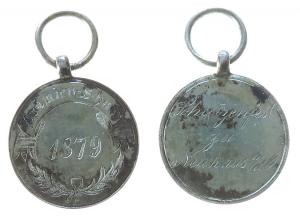 Neuhaus (Oste) - auf das Schützenfest - 1879 - tragbare Medaille  ss
