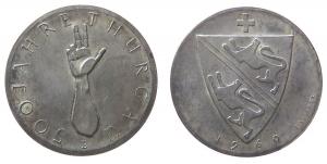 Thurgau - auf die 500 Jahrfeier - 1960 - Medaille  vz