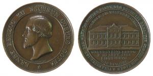 Waltershausen - auf die Einweihung der Schule - 1856 - Medaille  fast vz