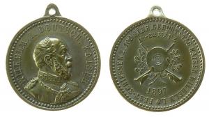 Wilhelm I. (1861-1888) - auf das Festschießen anläßlich seines 100. Geburtstages - 1897 - tragbare Medaille  vz