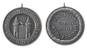 Elsterberg (Vogtland) - für 25 jähr. Treue aktive Mitgliedschaft - o.J. - tragbare Medaille  ss+