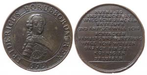 Friedrich Wilhelm II (Preussen 1786-1797) - Satirische Medaille auf die fränkischen Städte - 1759 - Medaille  ss+