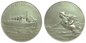 Transatlantique - auf die Aktionärsversammlung der Gesellschaft - o.J. (1910) - Medaille  ss+