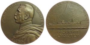 Lyautey Hubert (1854-1934) - auf das Passagierschiff Lyautey - o.J. - Medaille  vz