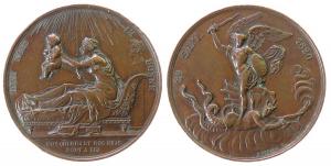 Louis XVIII. (1814-1815-1824) - auf die Geburt des Thronprätendenten Henri V. (1820-1883) - 1820 - Medaille  ss+