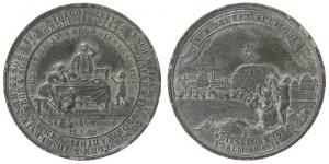 Halle (Sachsen) - auf die Teuerung und den Erntesegen - 1847 - Medaille  gutes ss