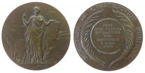 Bildungsministerium - verliehen an Mme. Marie Saffon - 1909 - Prämienmedaille  vz
