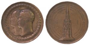 Friedrich Wilhelm III von Preussen und Alexander I von Russland - 1818 - Medaille  ss
