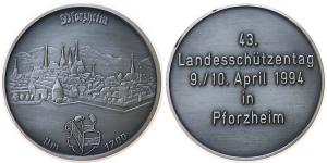 Pforzheim - 43. Landesschützentag - 1994 - Medaille  vz-stgl