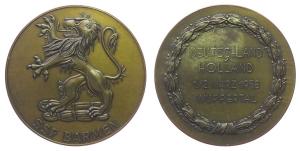 Wuppertal - auf den Schwimmwettkampf Deutschland - Holland - 1958 - Medaille  vz