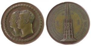 Friedrich Wilhelm III von Preussen und Alexander I von Russland - 1818 - Medaille  ss