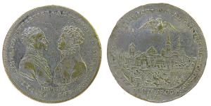 Franz I. von Österreich - auf die Völkerschlacht bei Leipzig - 1813 - Jeton  ss