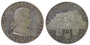 Amadeus Mozart (1756-1791) - auf seinen 175.Geburtstag - 1931 - Medaille  vz aus pp