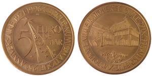 Colmar - 25 Jahre Numismatischer Verein - 1996 - 5 Euro  vz-stgl