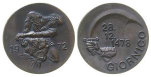 Giornico (Tessin) - auf die Schlacht von 1478 - 1972 - Medaille  vz