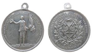 Regensburg - Erinnerung an das 4. Baier. Turnfest - 1875 - tragbare Medaille  ss